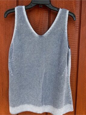 Charles B Pale Blue Knit Tank  Sz Large